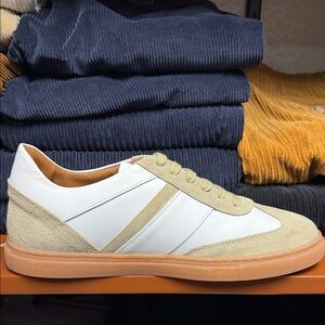 Bruno Magli Beige and White Men's Sneakers